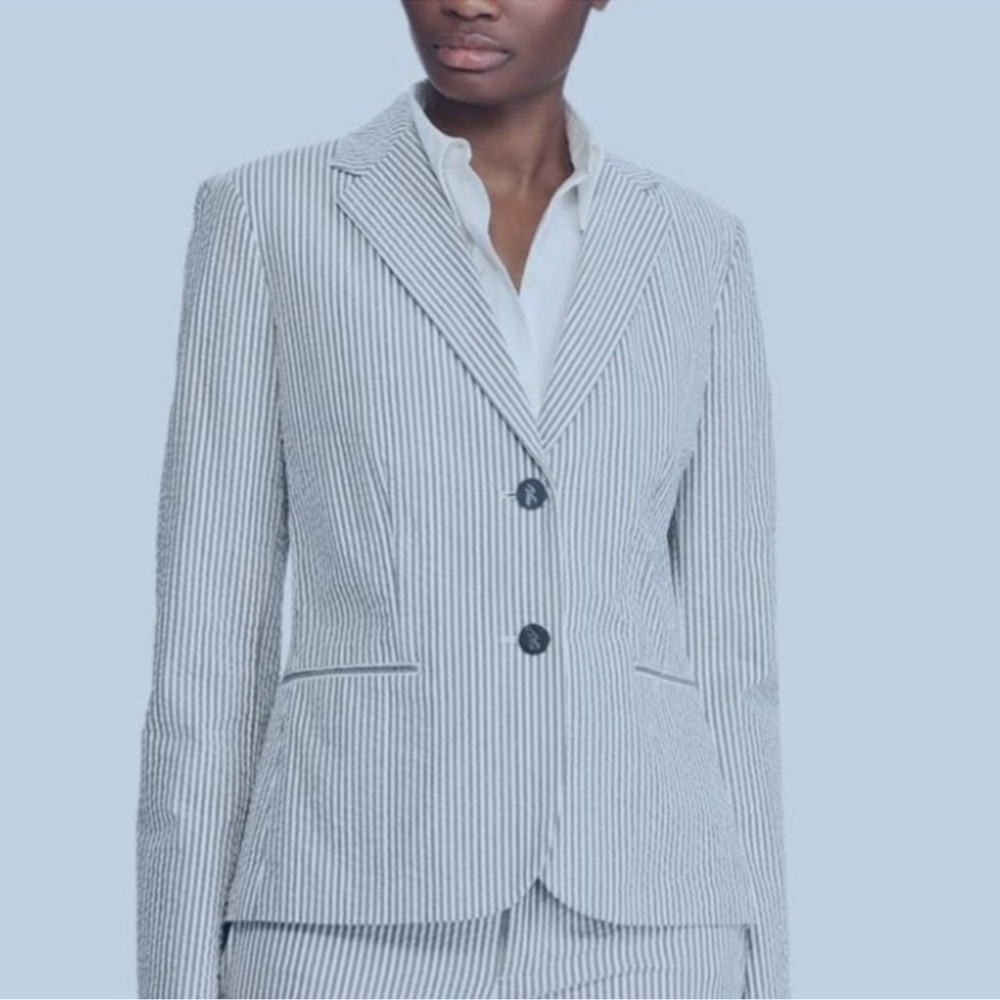 Lauren Ralph Lauren Seersucker Stripe Blazer size 2P